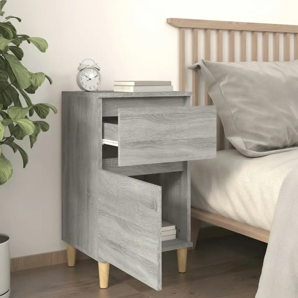 Bedside Cabinet Grey Sonoma 40x35x70 cm 819704