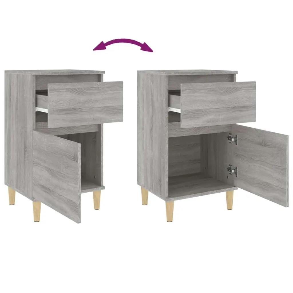 Bedside Cabinet Grey Sonoma 40x35x70 cm 819704