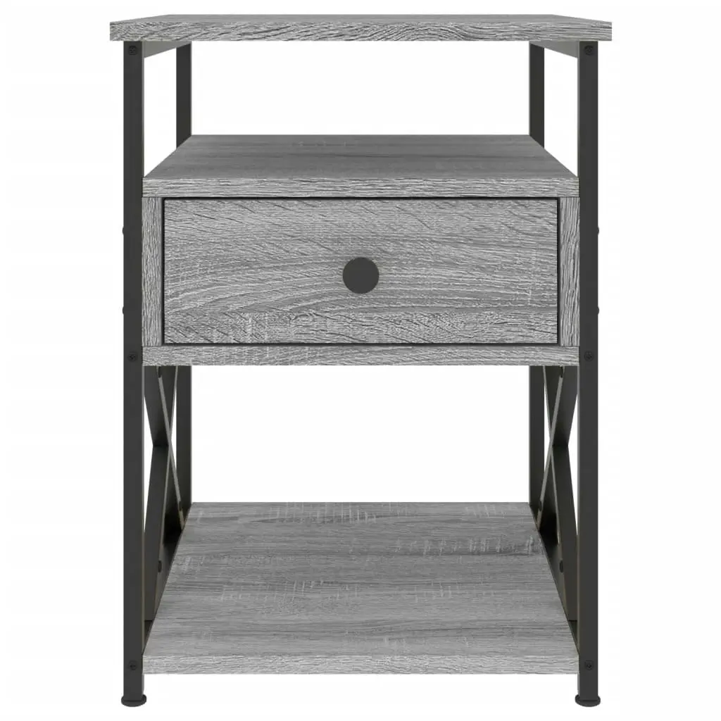 Bedside Cabinet Grey Sonoma 40x42x55 cm Engineered Wood 826079