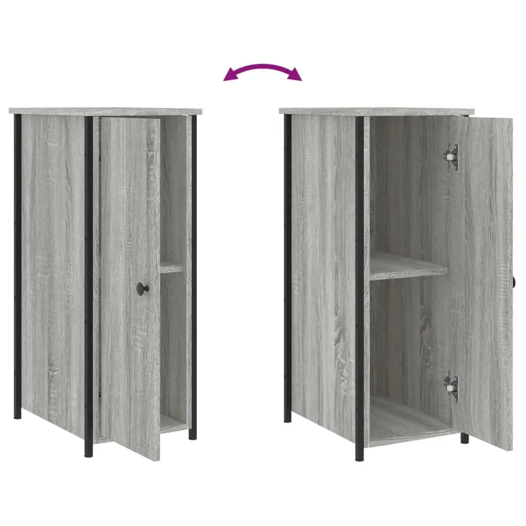 Bedside Cabinet Grey Sonoma 32x42x80 cm Engineered Wood 825969