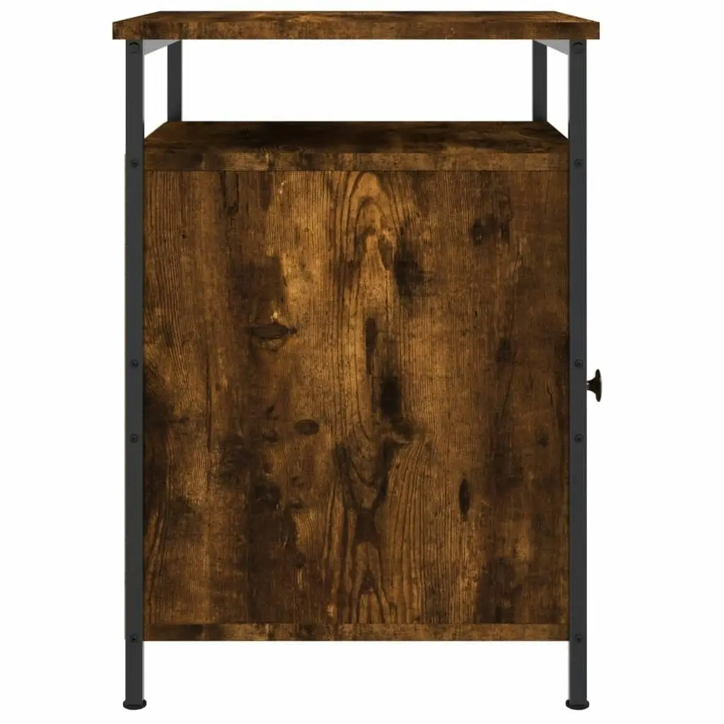 Bedside Cabinet Smoked Oak 40x42x60 cm Engineered Wood 825867