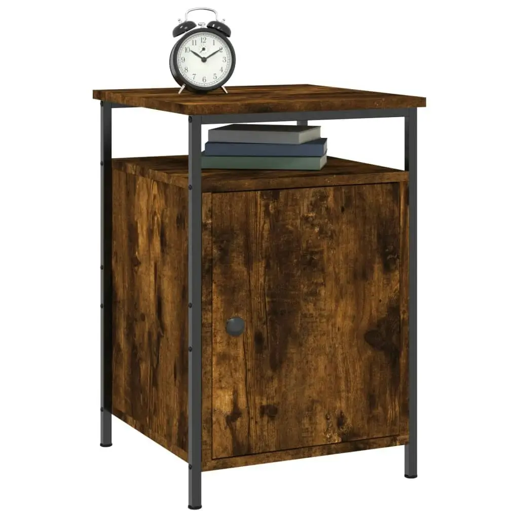 Bedside Cabinet Smoked Oak 40x42x60 cm Engineered Wood 825867