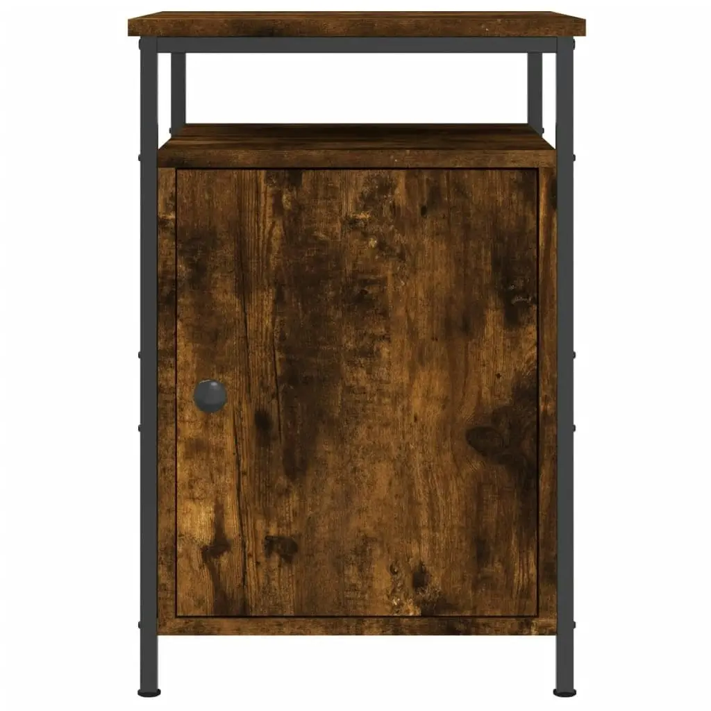 Bedside Cabinet Smoked Oak 40x42x60 cm Engineered Wood 825867