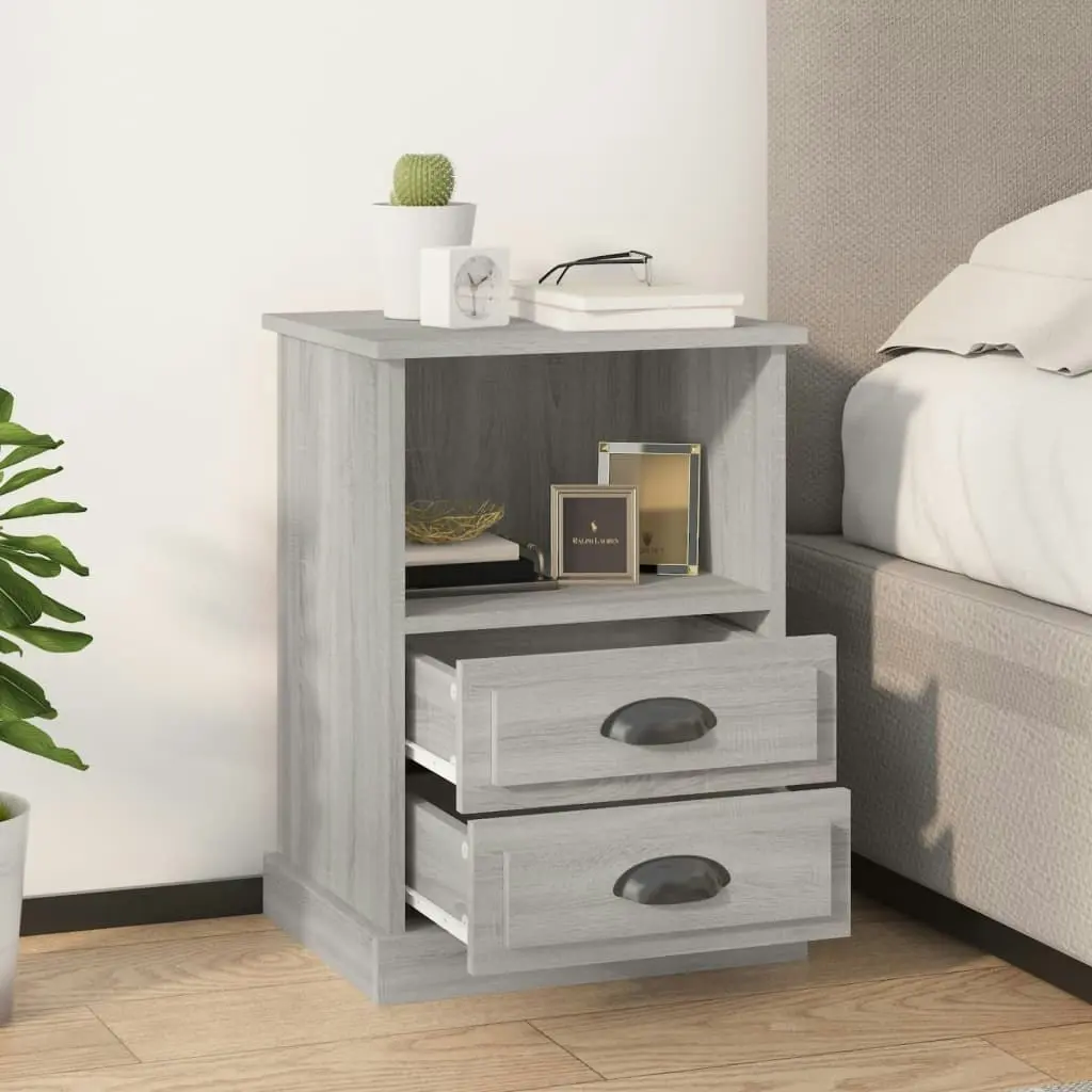 Bedside Cabinet Grey Sonoma 43x36x60 cm 816340