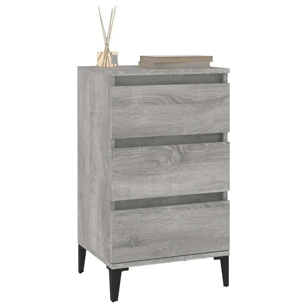 Bedside Cabinet Grey Sonoma 40x35x70 cm Engineered Wood 819674