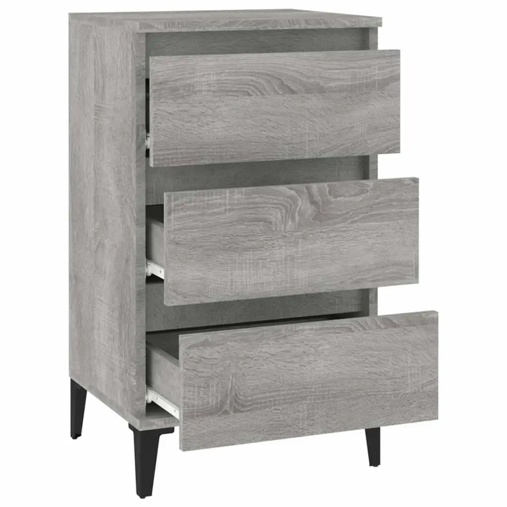 Bedside Cabinet Grey Sonoma 40x35x70 cm Engineered Wood 819674