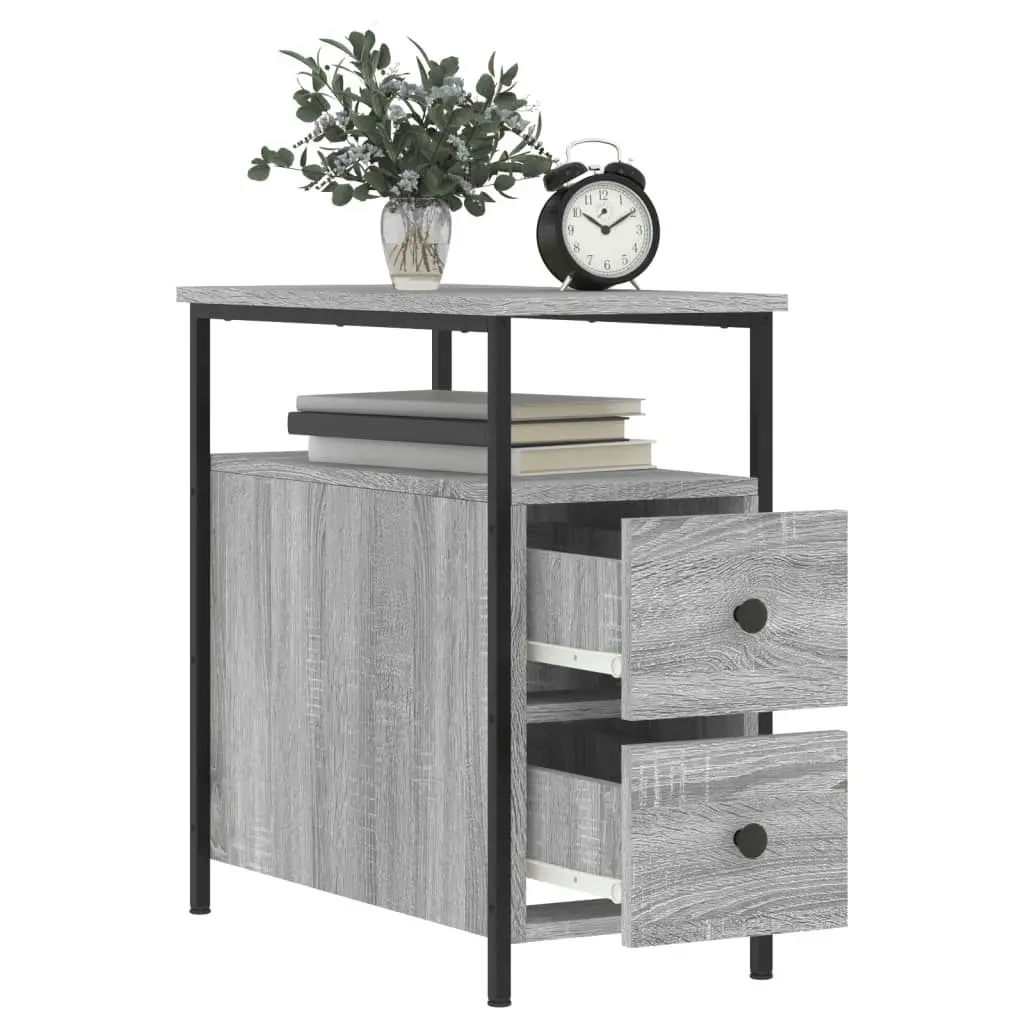 Bedside Cabinet Grey Sonoma 30x60x60 cm Engineered Wood 826069