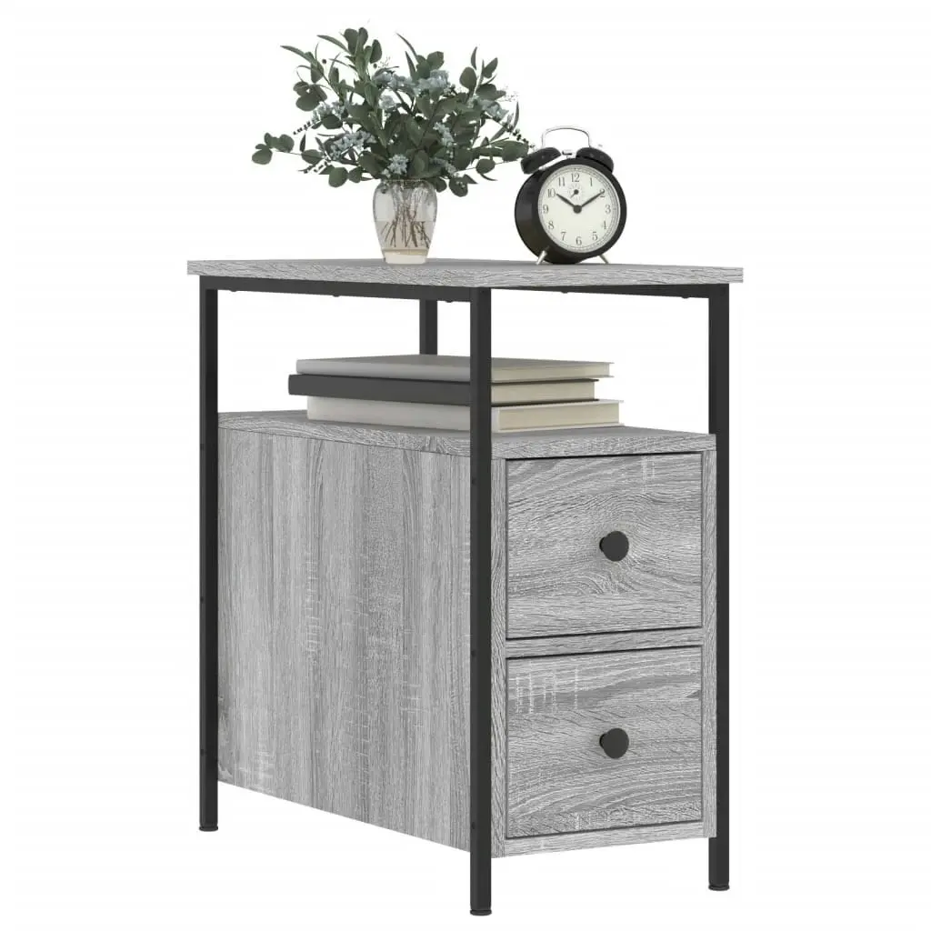 Bedside Cabinet Grey Sonoma 30x60x60 cm Engineered Wood 826069