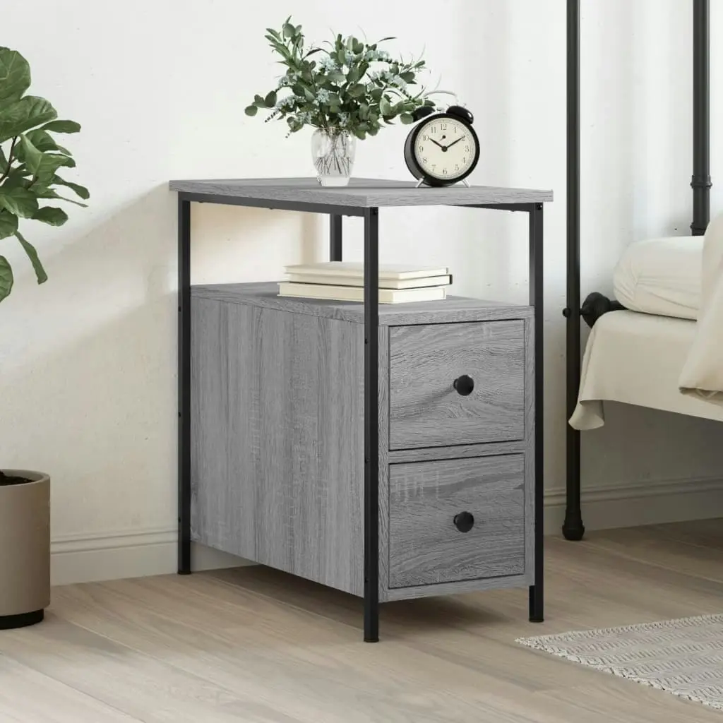 Bedside Cabinet Grey Sonoma 30x60x60 cm Engineered Wood 826069