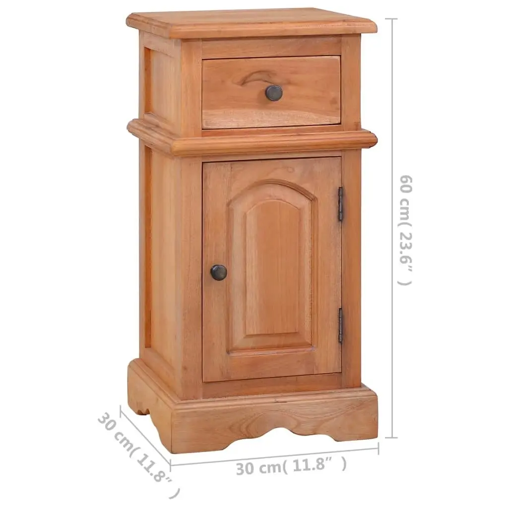 Bedside Cabinet Solid Mahogany Wood 288830