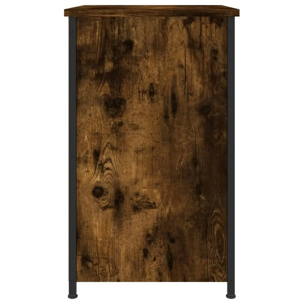 Bedside Cabinet Smoked Oak 40x36x60 cm Engineered Wood 825997