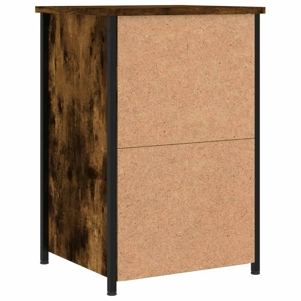 Bedside Cabinet Smoked Oak 40x36x60 cm Engineered Wood 825997