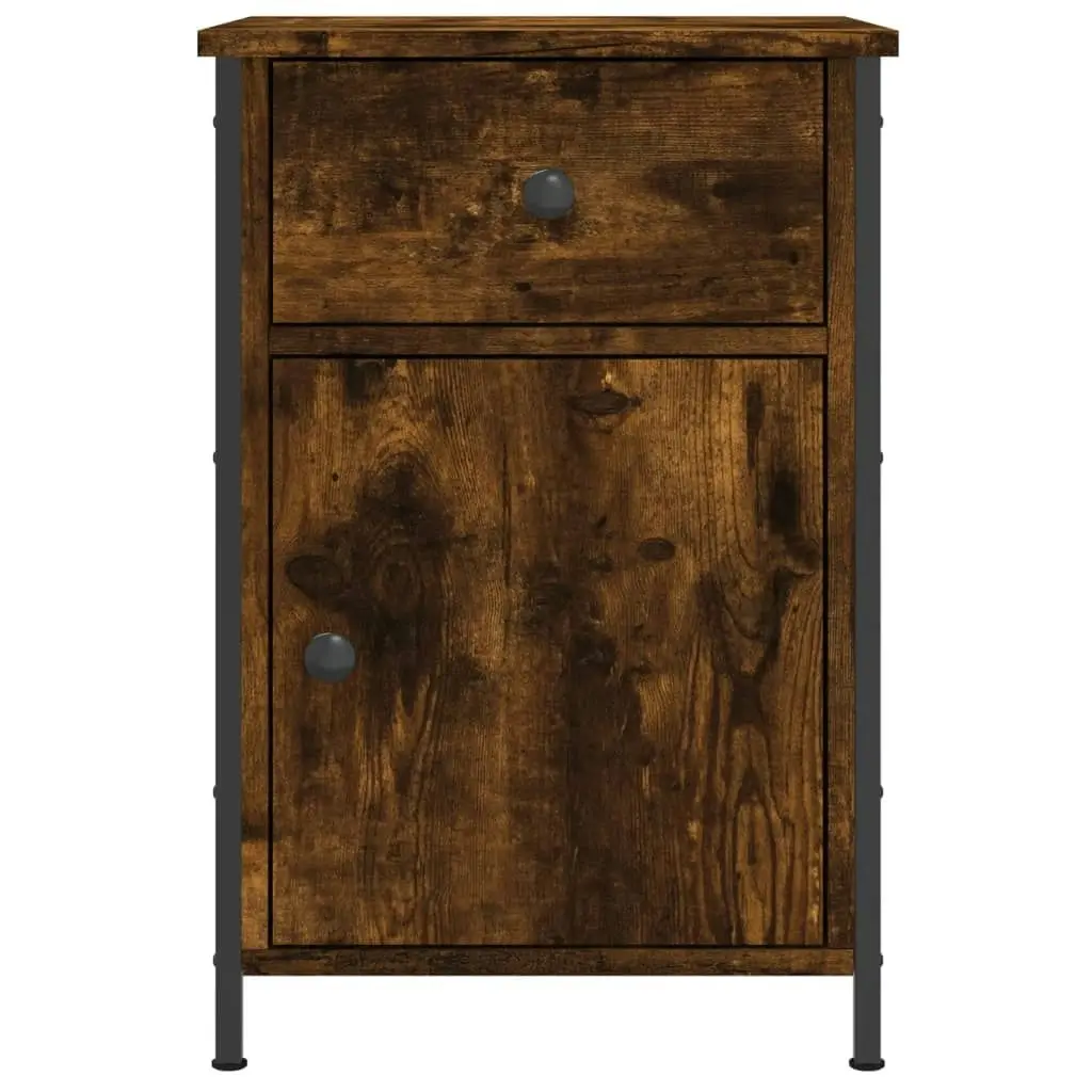 Bedside Cabinet Smoked Oak 40x42x60 cm Engineered Wood 825907