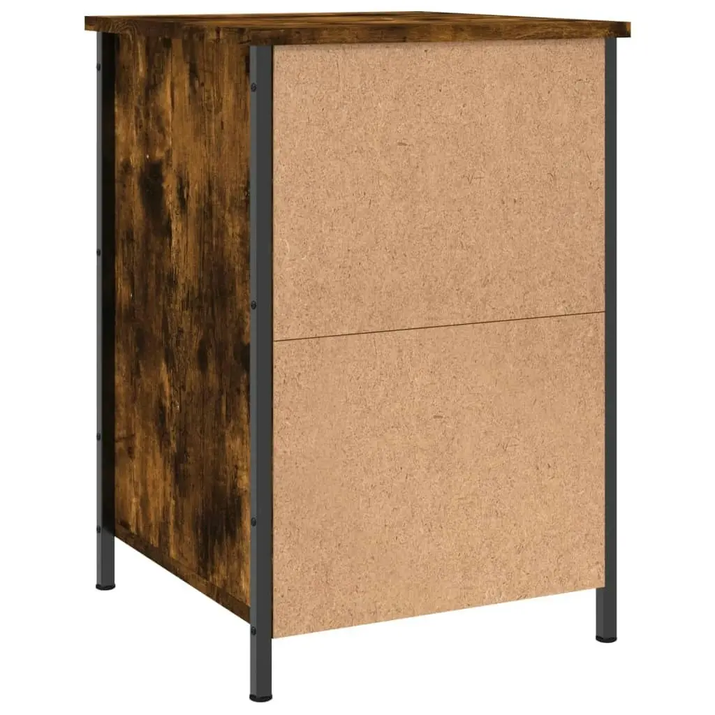 Bedside Cabinet Smoked Oak 40x42x60 cm Engineered Wood 825907