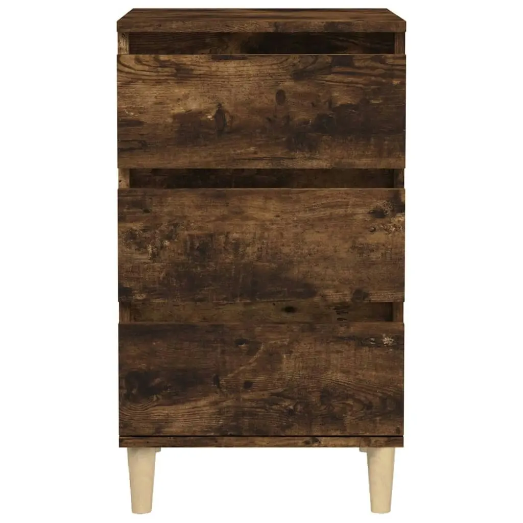 Bedside Cabinet Smoked Oak 40x35x70 cm Engineered Wood 819665