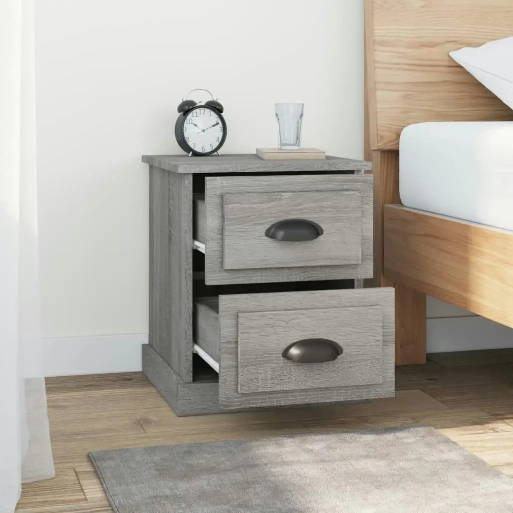 Bedside Cabinet Grey Sonoma 39x39x47.5 cm Engineered Wood 816156