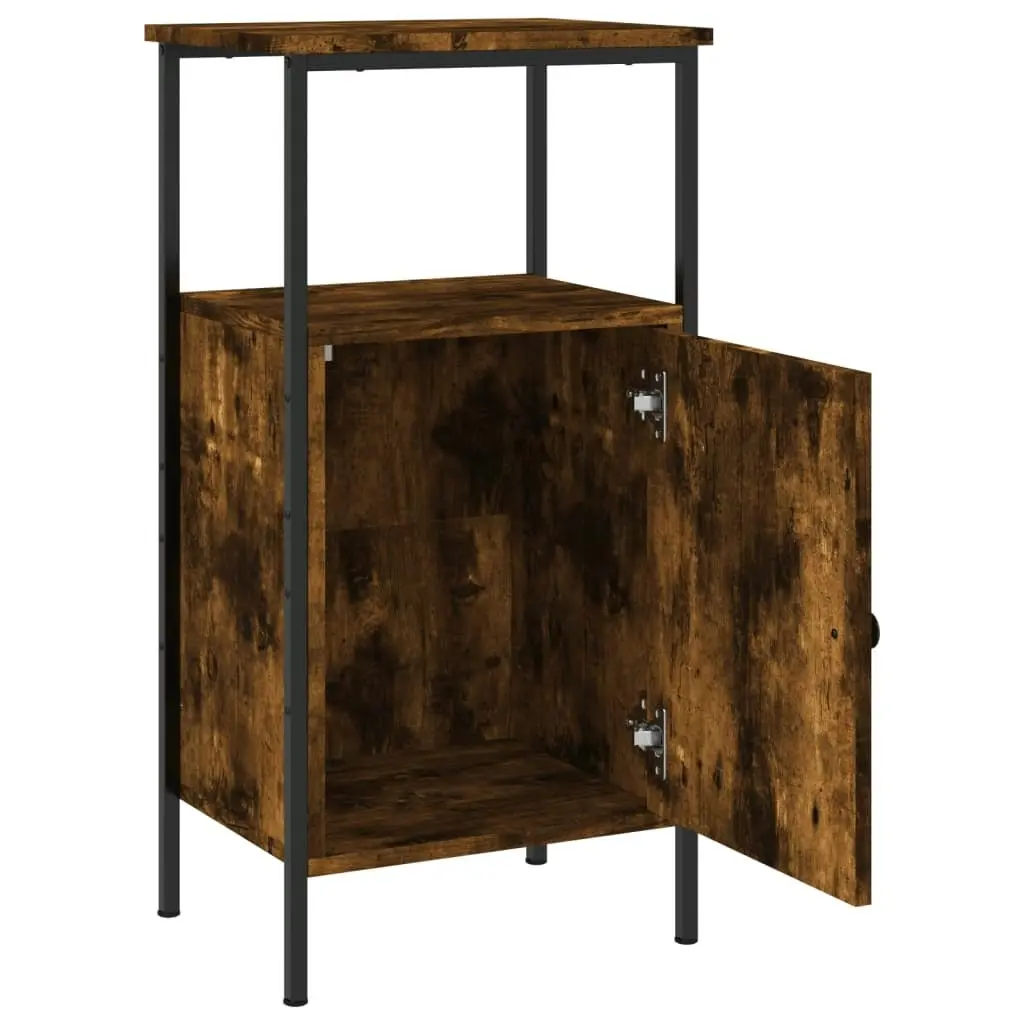 Bedside Cabinet Smoked Oak 41x31x80 cm Engineered Wood 825927