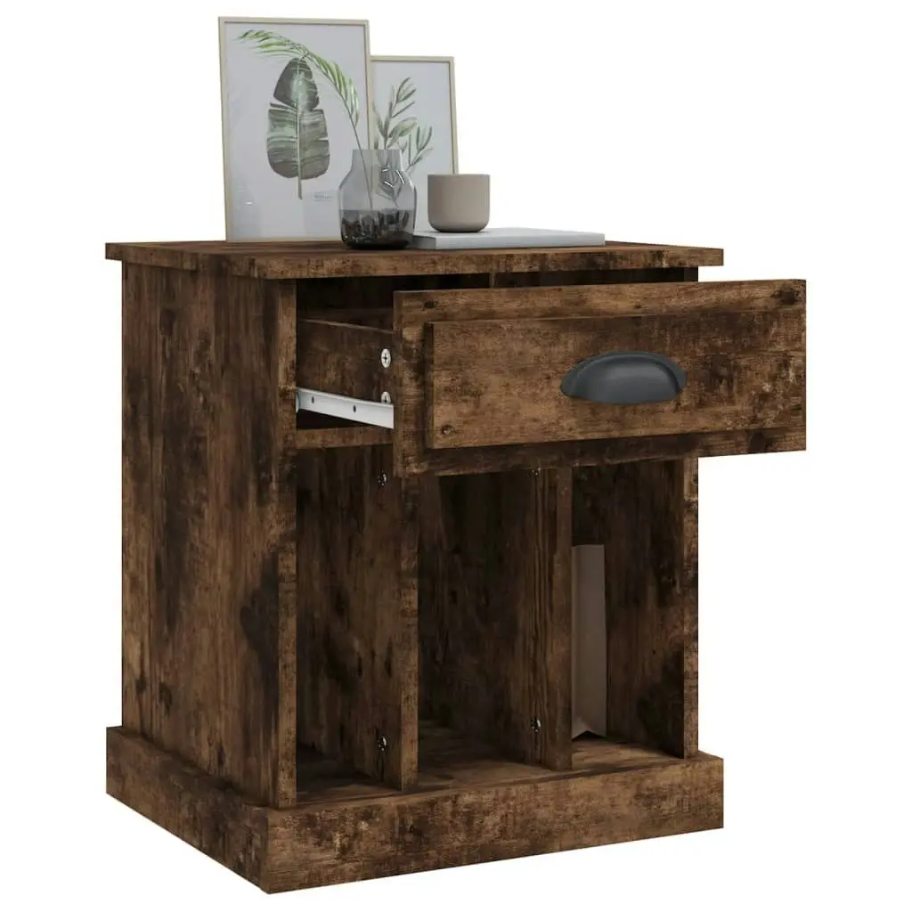 Bedside Cabinet Smoked Oak 43x36x50 cm 816354