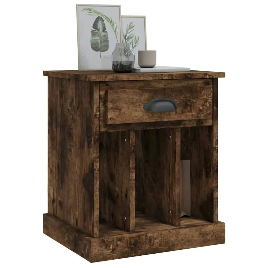 Bedside Cabinet Smoked Oak 43x36x50 cm 816354