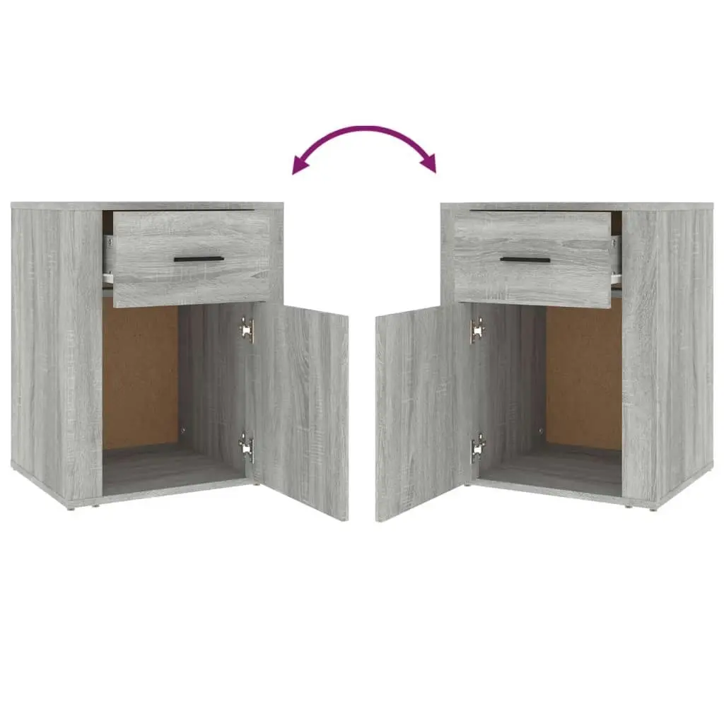 Bedside Cabinet Grey Sonoma 50x36x60 cm Engineered Wood 816726