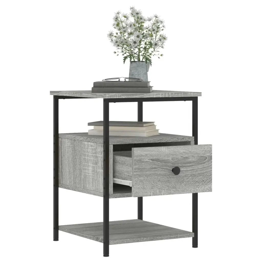 Bedside Cabinet Grey Sonoma 40x42x56 cm Engineered Wood 826029