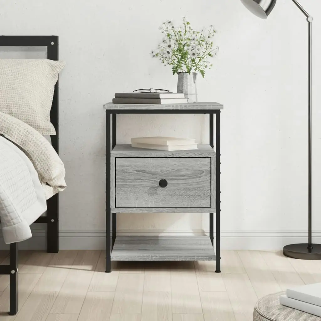 Bedside Cabinet Grey Sonoma 40x42x56 cm Engineered Wood 826029