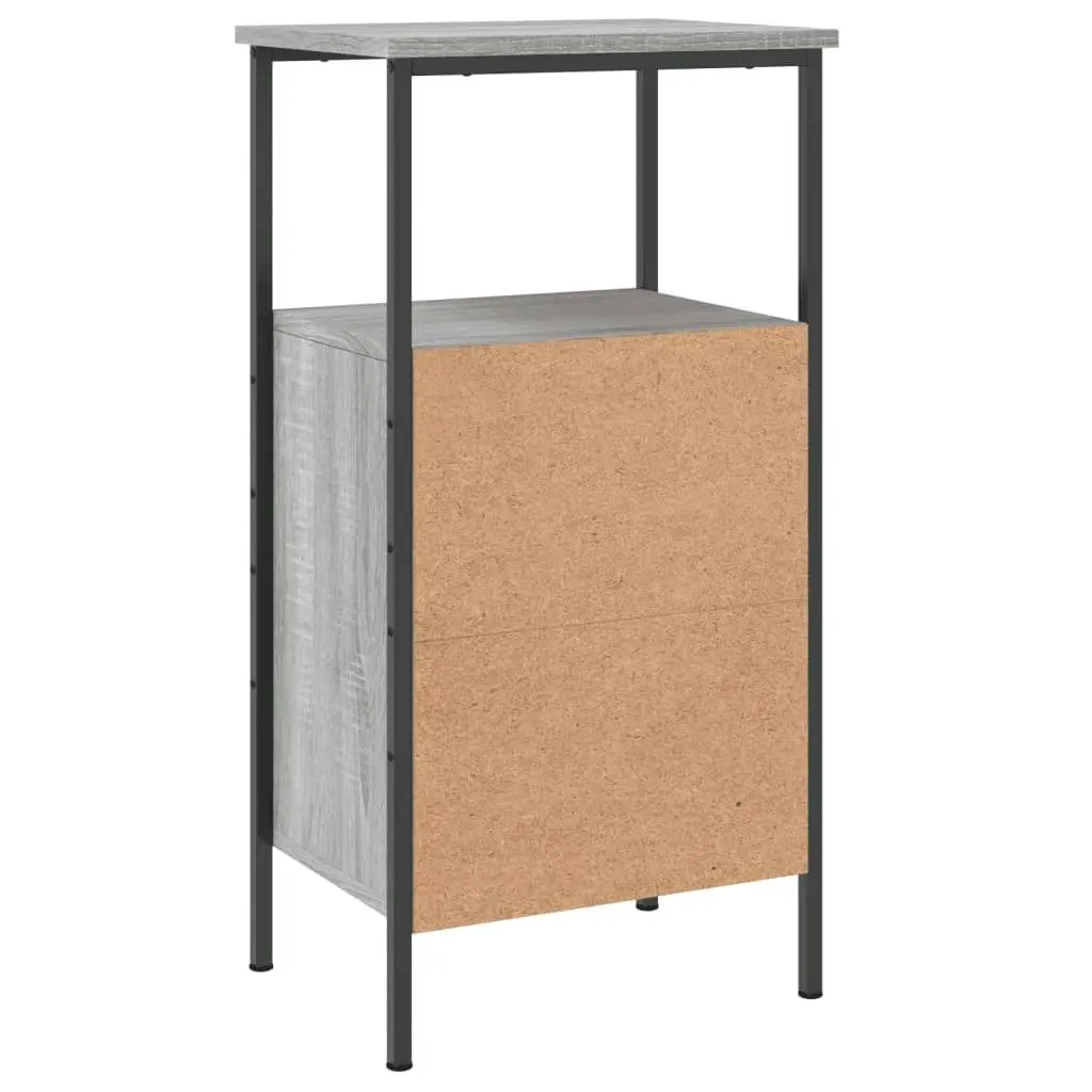 Bedside Cabinet Grey Sonoma 41x31x80 cm Engineered Wood 825929