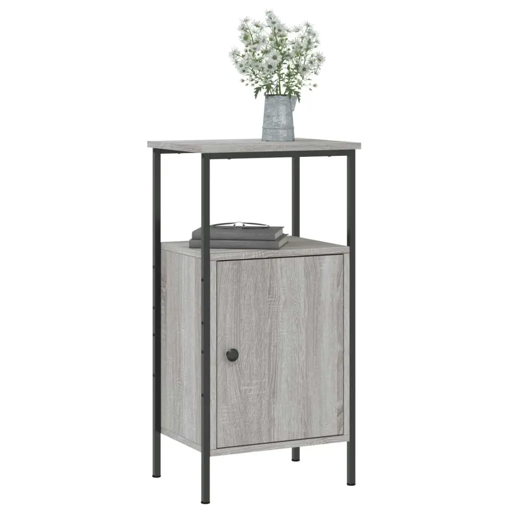 Bedside Cabinet Grey Sonoma 41x31x80 cm Engineered Wood 825929