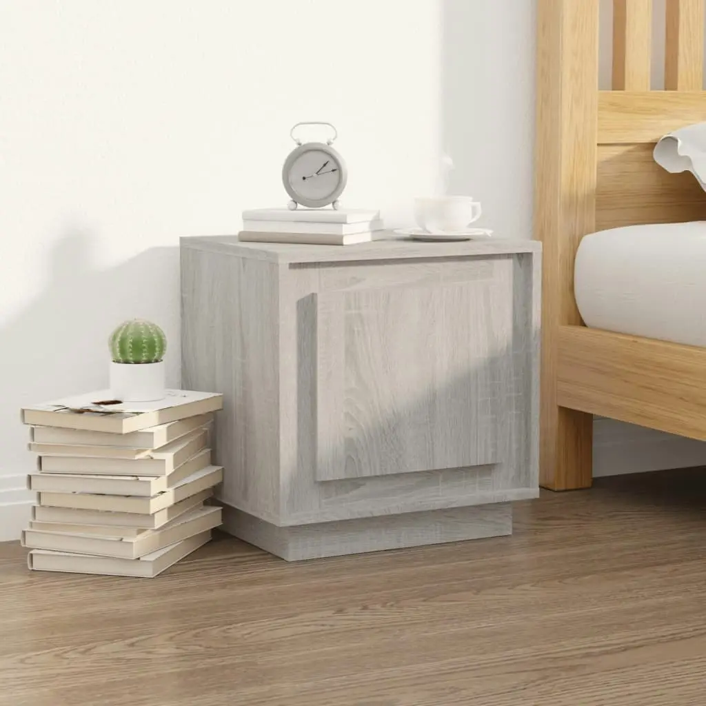 Bedside Cabinet Grey Sonoma 44x35x45 cm Engineered Wood 819848