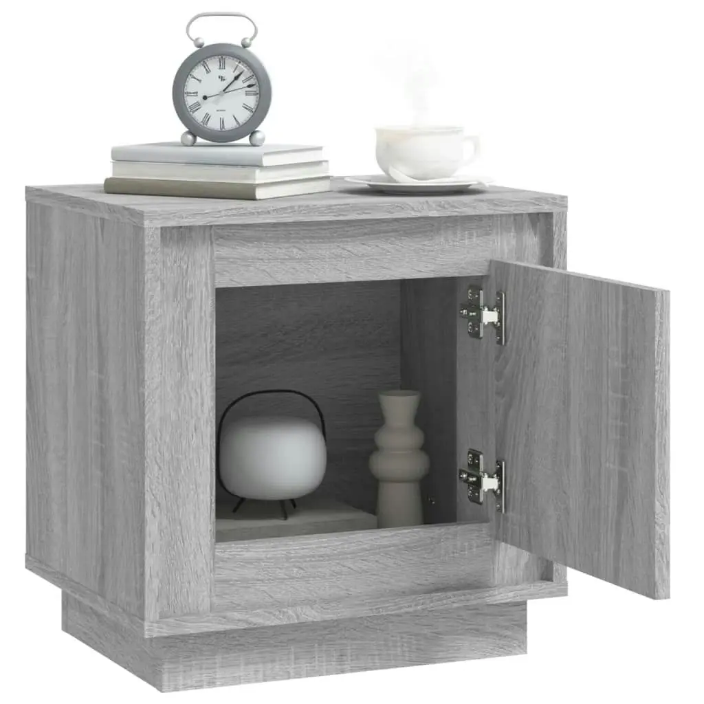 Bedside Cabinet Grey Sonoma 44x35x45 cm Engineered Wood 819848