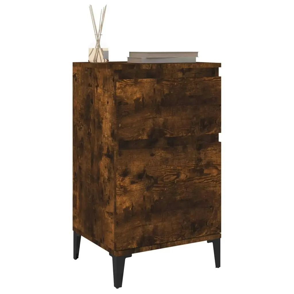 Bedside Cabinet Smoked Oak 40x35x70 cm 819718