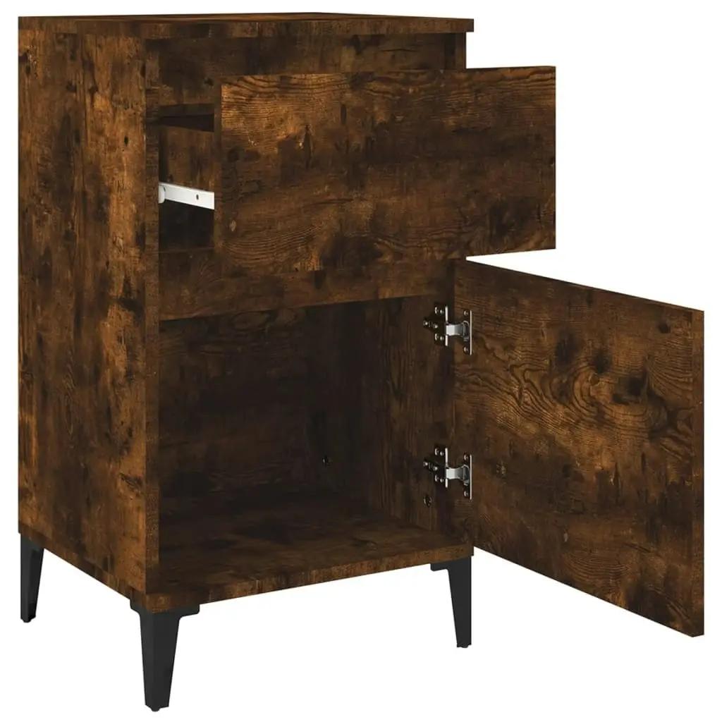 Bedside Cabinet Smoked Oak 40x35x70 cm 819718