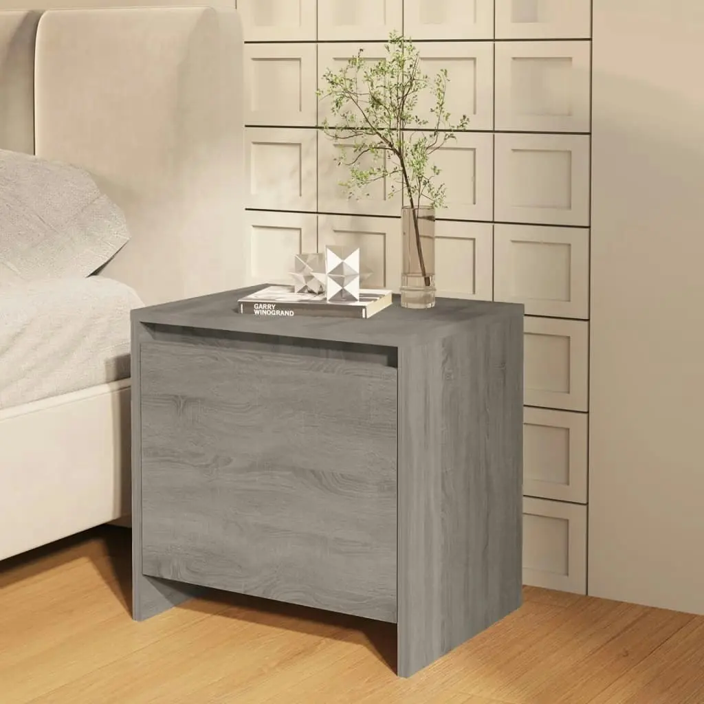 Bedside Cabinet Grey Sonoma 45x34x44.5 cm Engineered Wood 813046