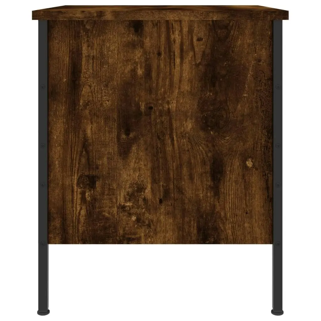 Bedside Cabinet Smoked Oak 40x42x50 cm Engineered Wood 825987