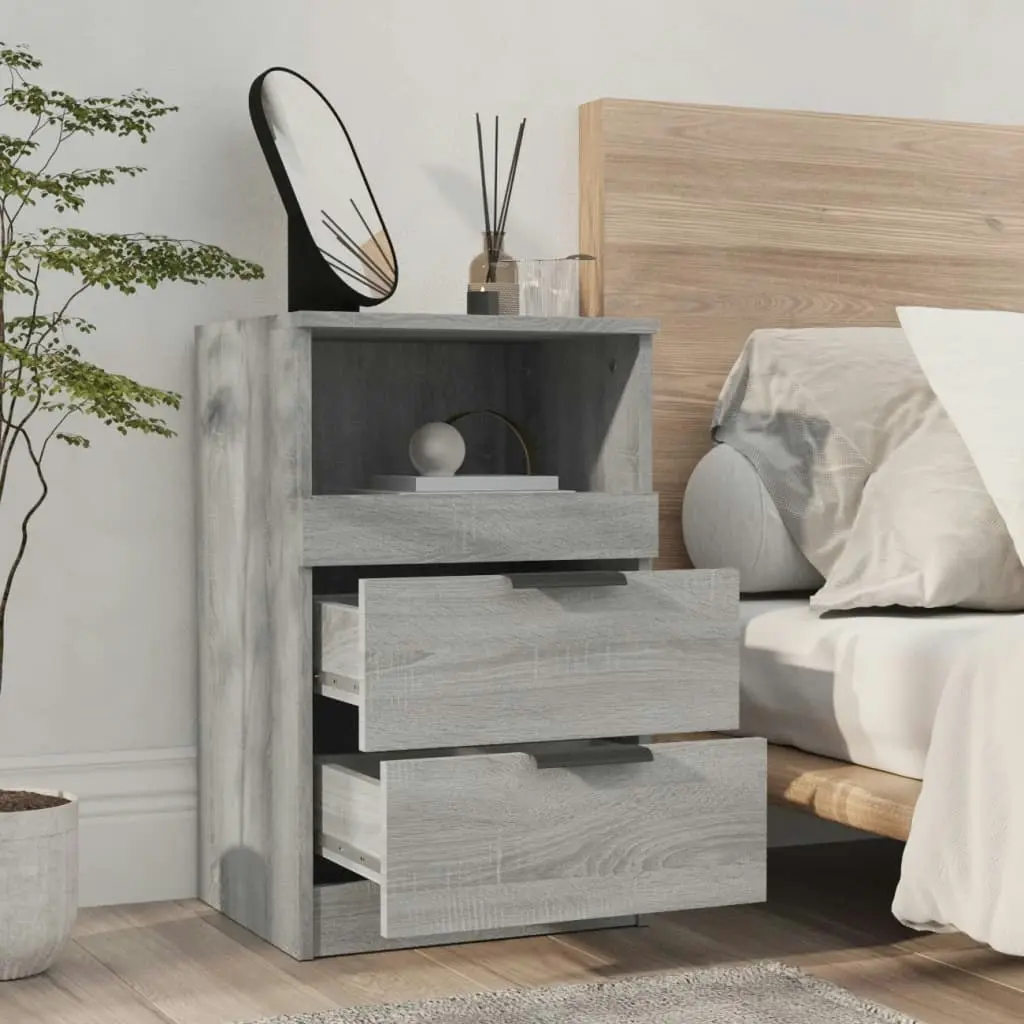 Bedside Cabinet Grey Sonoma Engineered Wood 817041