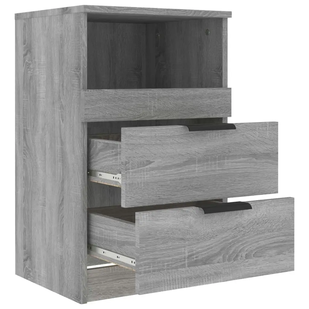 Bedside Cabinet Grey Sonoma Engineered Wood 817041