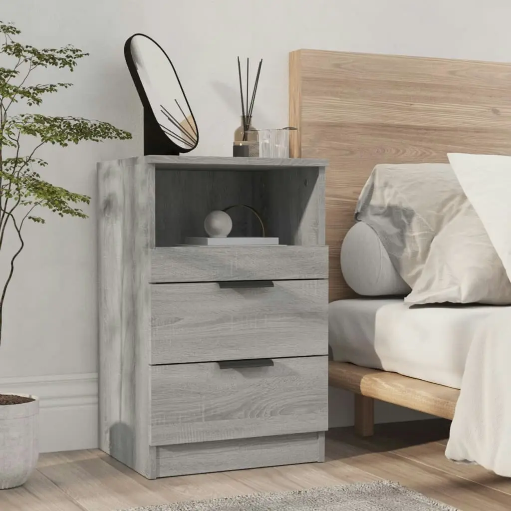 Bedside Cabinet Grey Sonoma Engineered Wood 817041