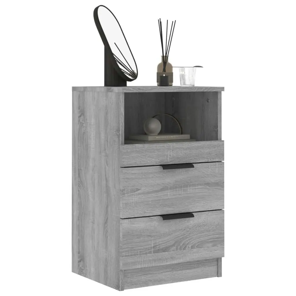 Bedside Cabinet Grey Sonoma Engineered Wood 817041