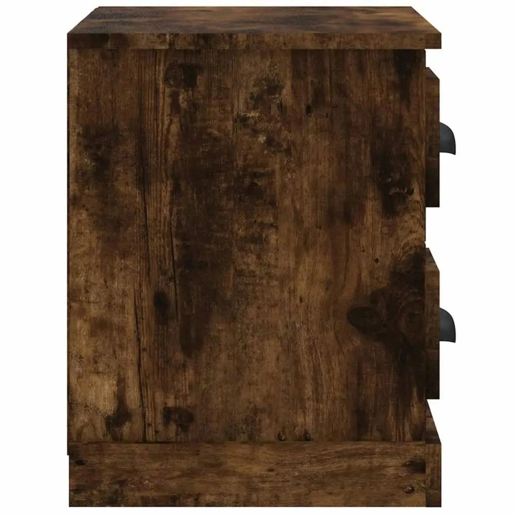 Bedside Cabinet Smoked Oak 60x35.5x45 cm 816373