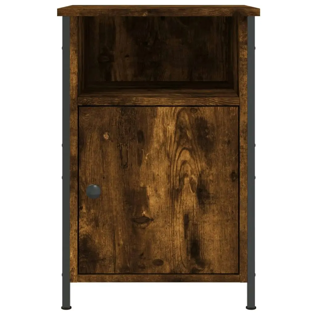 Bedside Cabinet Smoked Oak 40x42x60 cm Engineered Wood 825917