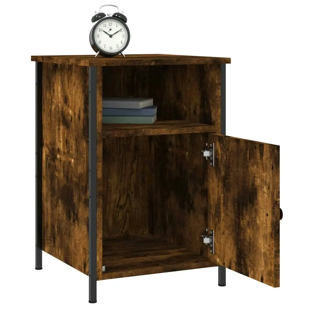 Bedside Cabinet Smoked Oak 40x42x60 cm Engineered Wood 825917