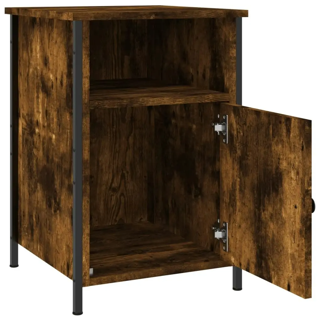 Bedside Cabinet Smoked Oak 40x42x60 cm Engineered Wood 825917