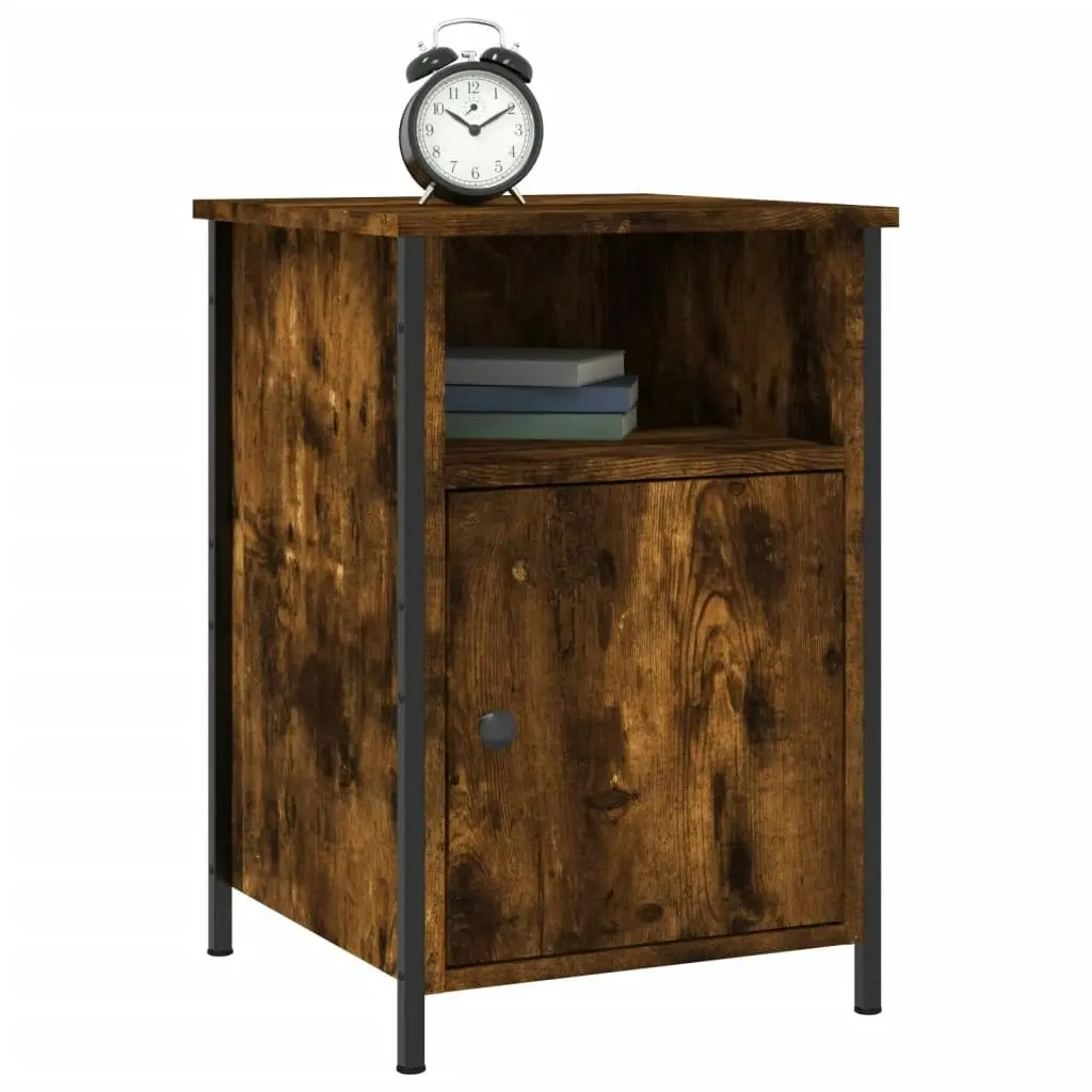 Bedside Cabinet Smoked Oak 40x42x60 cm Engineered Wood 825917