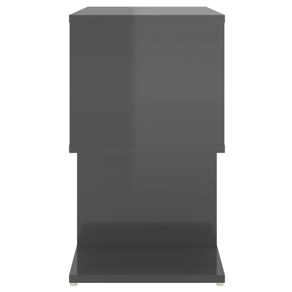 Bedside Cabinet High Gloss Grey 50x30x51.5 cm Engineered Wood 806380