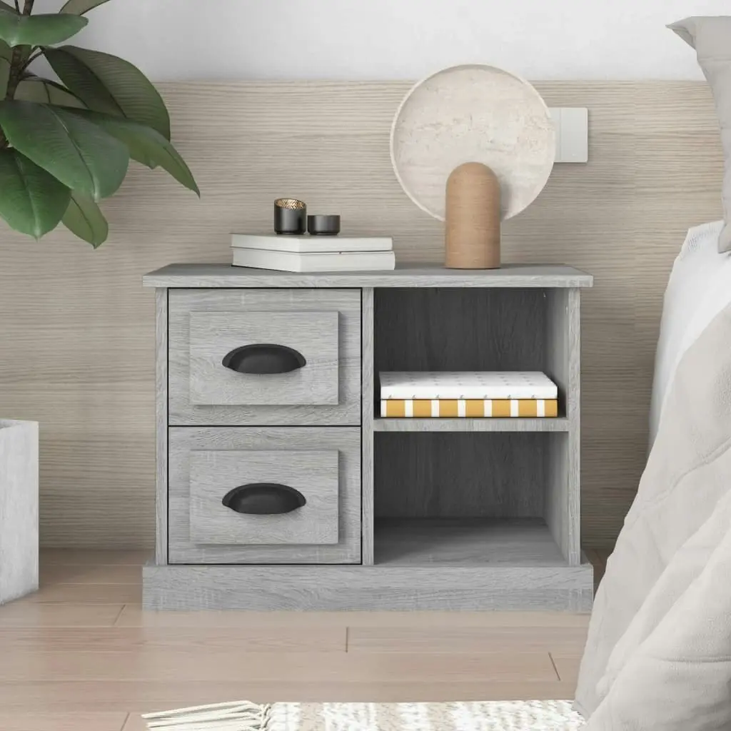 Bedside Cabinet Grey Sonoma 60x35.5x45 cm 816374