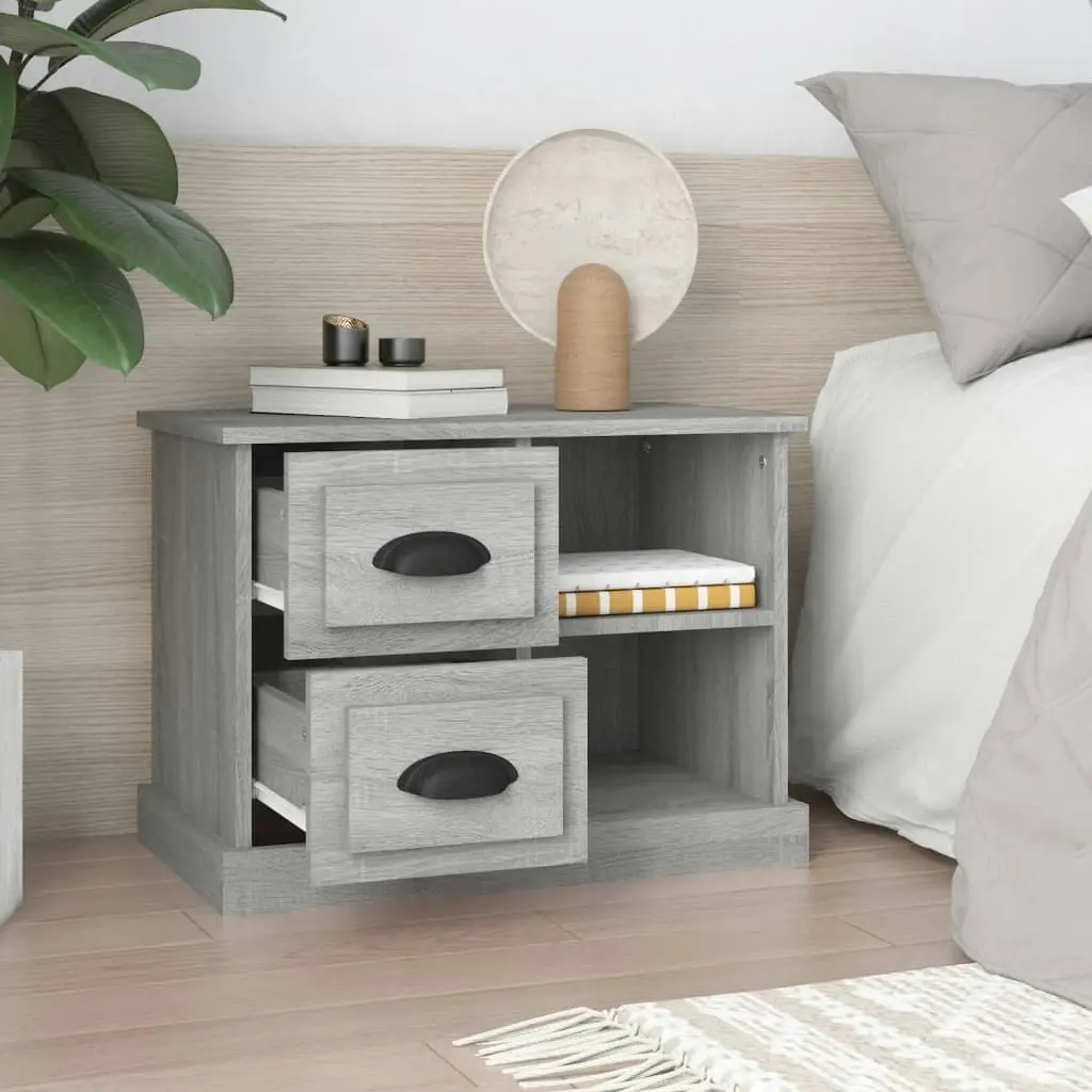 Bedside Cabinet Grey Sonoma 60x35.5x45 cm 816374