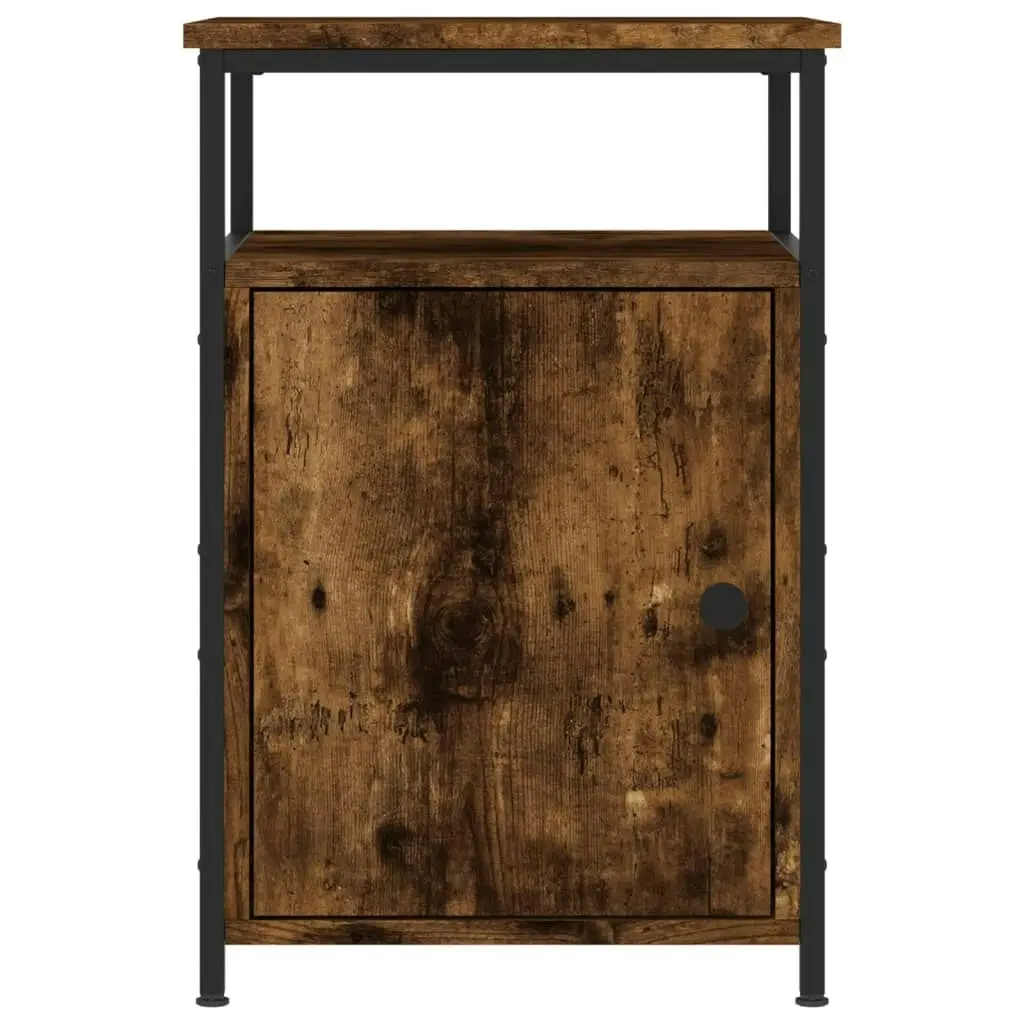 Bedside Cabinet Smoked Oak 40x42x60 cm Engineered Wood 826037