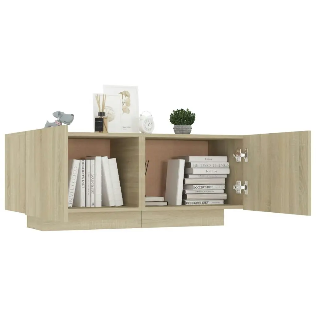 Bedside Cabinet Sonoma Oak 100x35x40 cm Engineered Wood 3082768