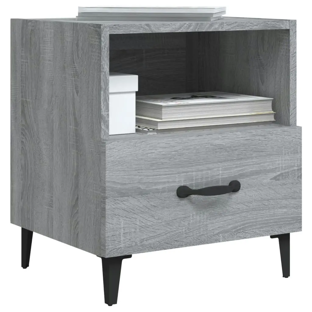 Bedside Cabinet Grey Sonoma Engineered Wood 817305