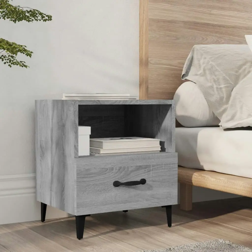 Bedside Cabinet Grey Sonoma Engineered Wood 817305